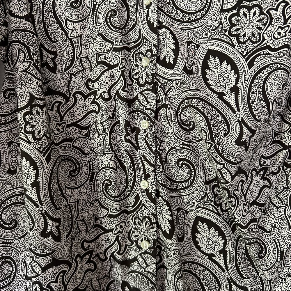Lands End Paisley Button Up NWOT - Picture 4 of 6